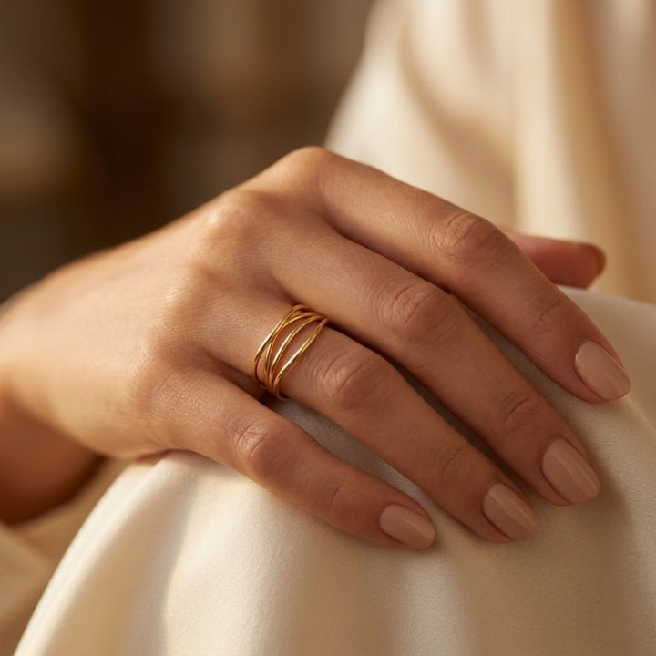 Gold Minimalist Wrap Ring | Amelia