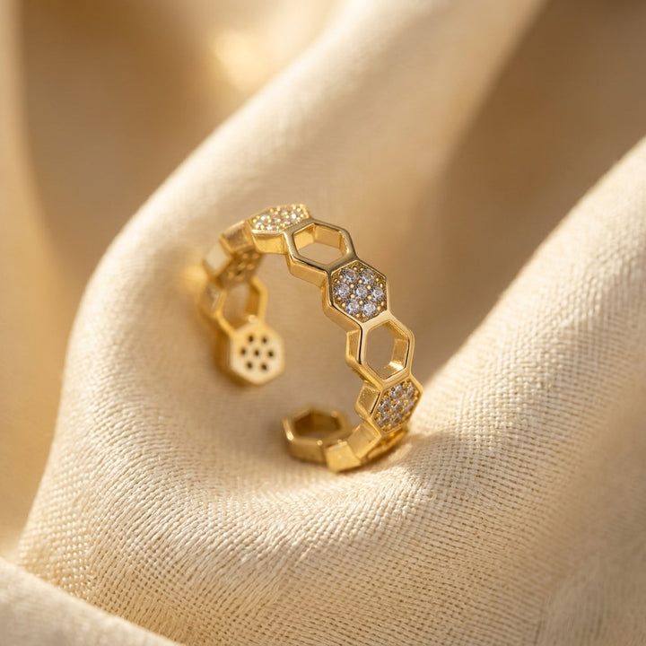 Gold Geometric Open Ring | Amelia