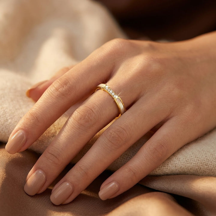 Gold Inlay Band Ring | Amelia