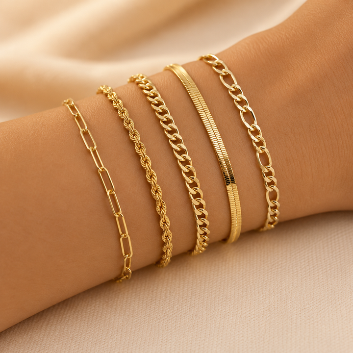 Ellis™ | Gold Bracelet Set | Amelia
