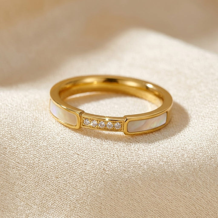 Gold Inlay Band Ring | Amelia