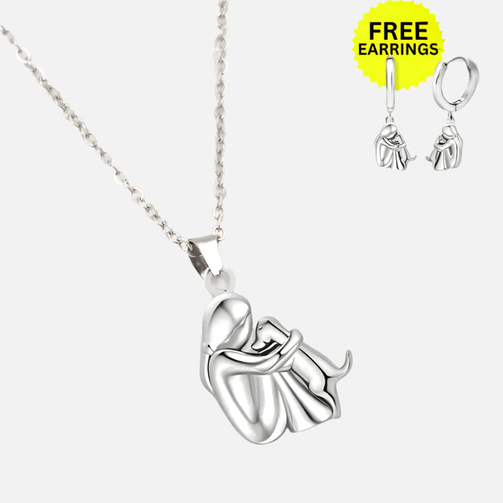 Wynter™ - Hug Pendant with Matching Earrings